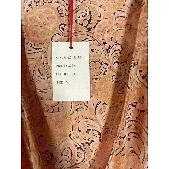 NWT Raga Anthropology Women's Romper Sleeveless Brown & Orange Sz. Med - Picture 8 of 9